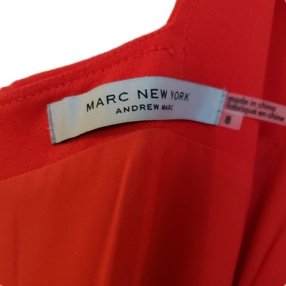 MARC NEW YORK Red Classic Midi Dress Sz M - Picture 2 of 4
